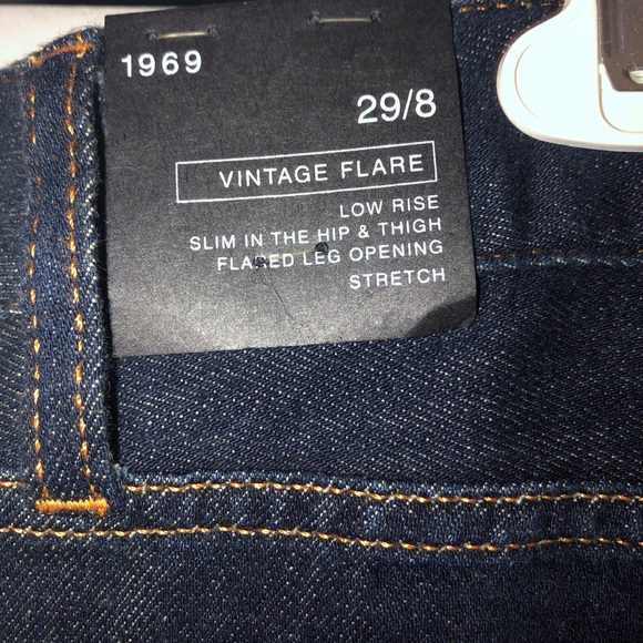 Gap dark wash low rise vintage flare jeans size 9/29 - Picture 3 of 4